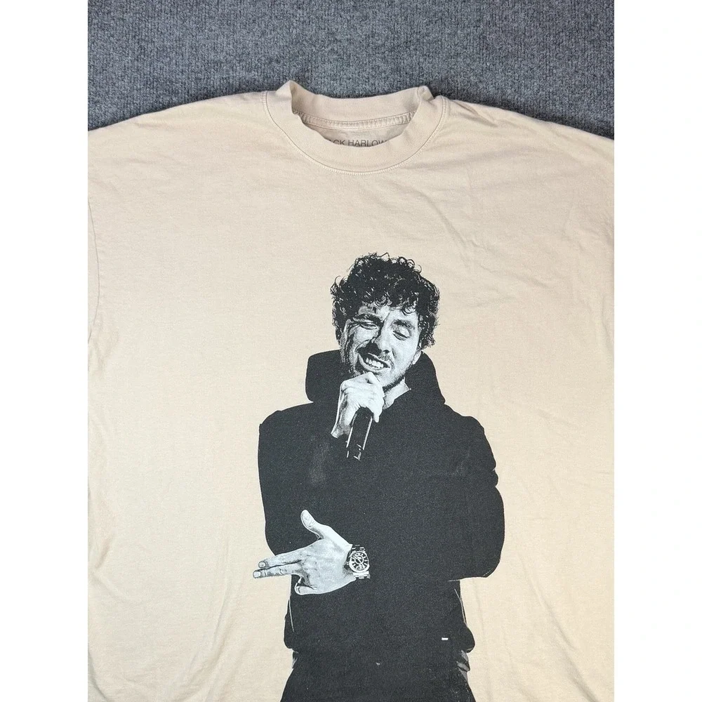 Jack Harlow Come Home The Kids Miss You Tour T Shirt XL Cream Rap Concert